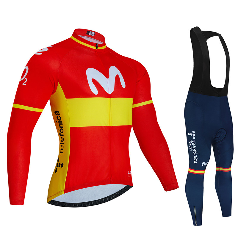 Cycling Gear Brands - Spanje Movistar Herfst Lange Mouw Wielertrui